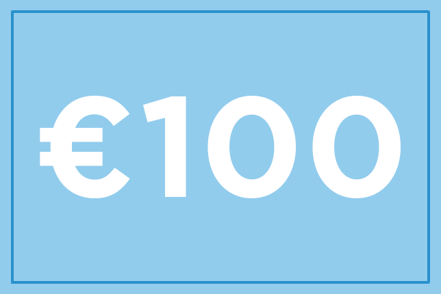 Gavekort på 100 €