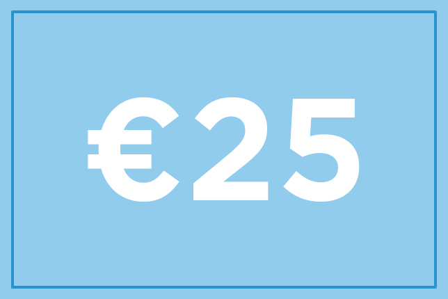 Gavekort på 25 €