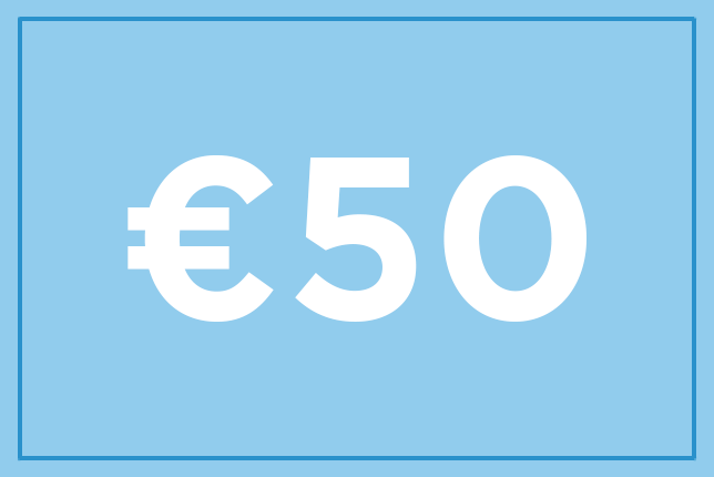Gavekort på 50 €